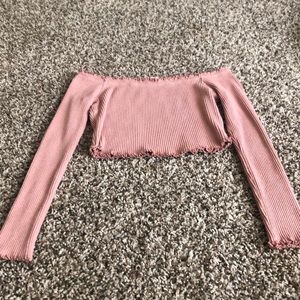 Mauve off the shoulder top